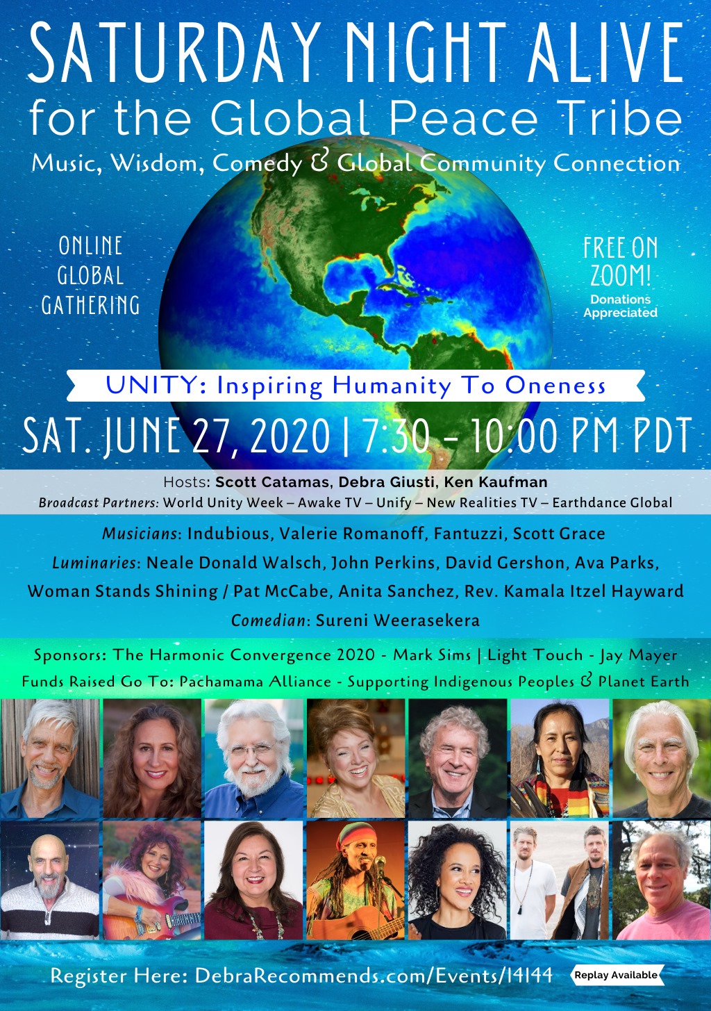 Valerie joins The Panel for Saturday Night Alive for the Global Peace Tribe