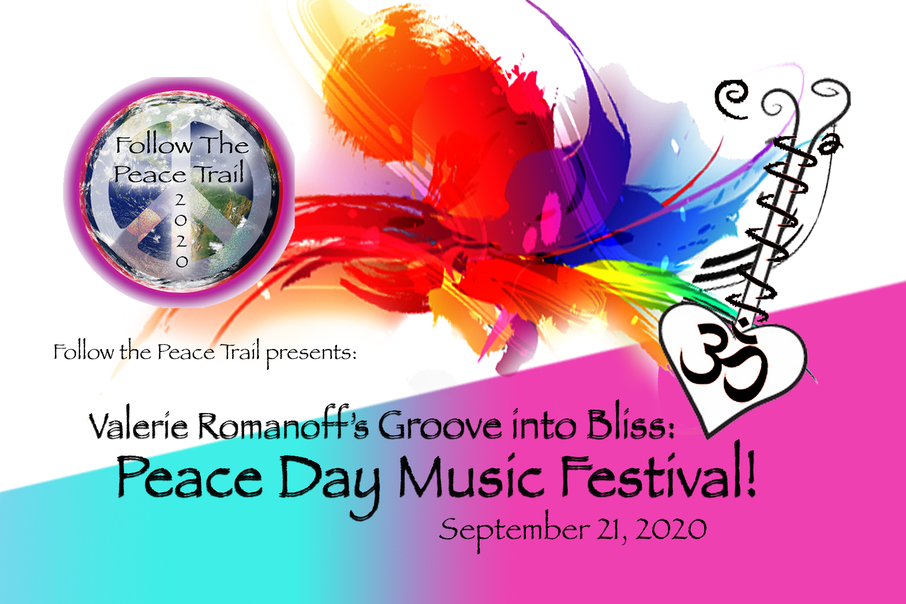 Peace Day Music Festival – Sept. 21, 2020 – 4pm-9pm EST/ 1pm-6pm PST   Online Event!